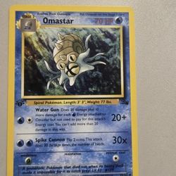 First editFion Omastar Pokémon Card 40/62 Fossil 1999