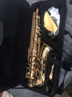 Fever alto saxophone with case neck strap mouthpiece cleaning cloth and gloves