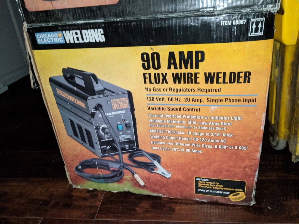 Chicago Electric 90 amp Welder and Auto Darkening Welder Helmet