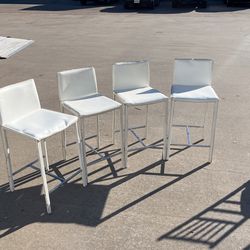 4 Leather Barstools
