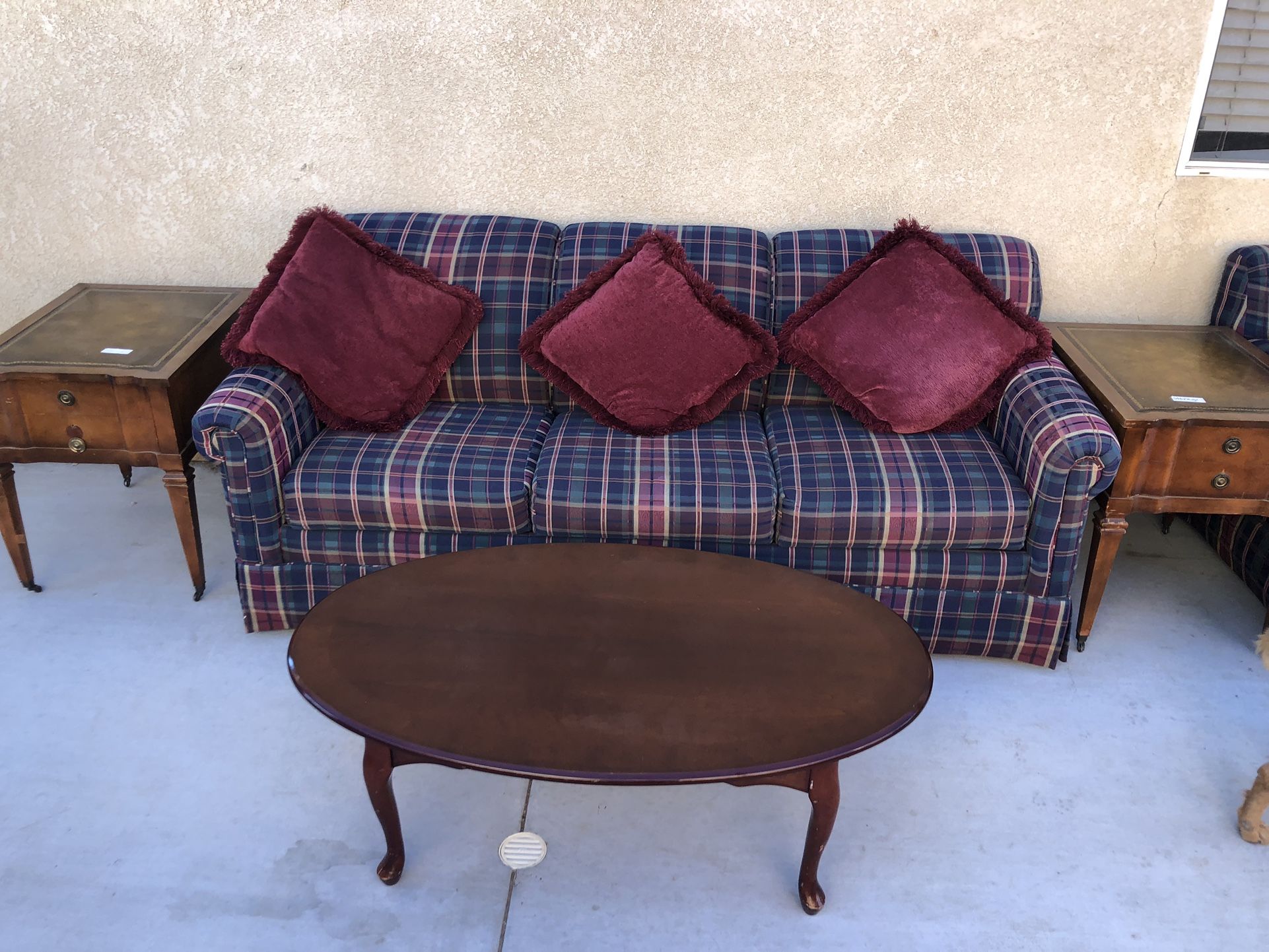 Pull Out Couch, Love Seat and Coffee Table