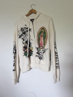 Ed hardy la Virgin Mary zip up