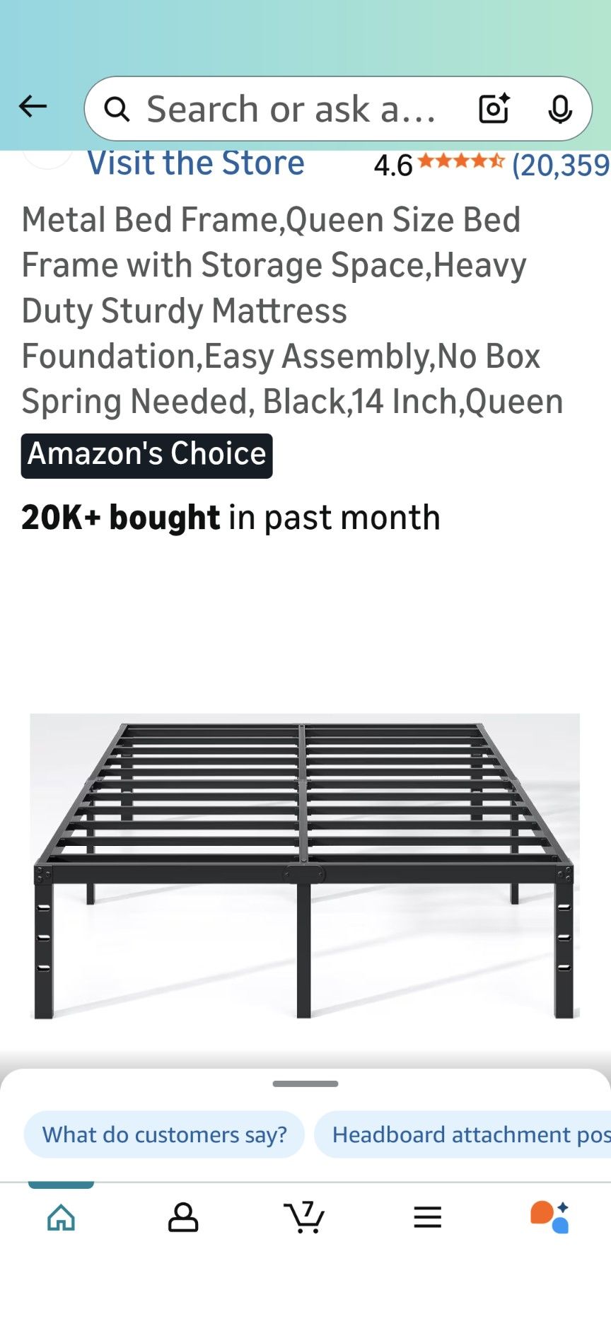 Metal Bed Frame Queen
