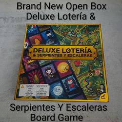 Brand New Open Box Deluxe Lotería & Serpientes Y Escaleras Board Game (Is Complete Nothing Missing)