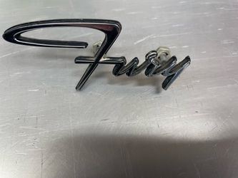 Plymouth Fury Chrome Script Emblem Badge