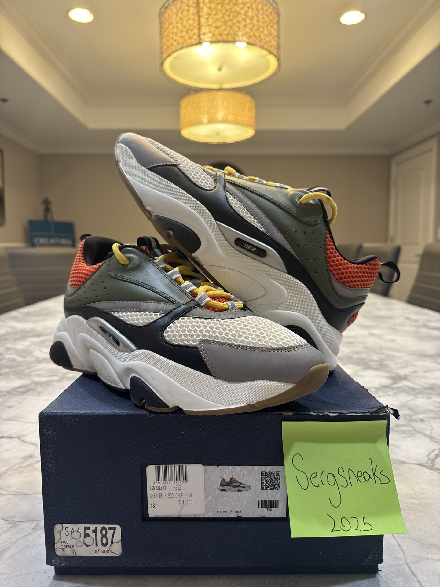 Dior B22s Size 43/10US 100% Authentic