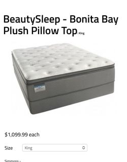 Beauty sleep King Size Mattress Medium Firm Pillowtop