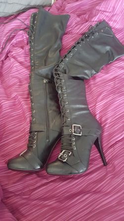 Tall leather boots for sale i paid $120 asking $ 60 obo size 7 1/5