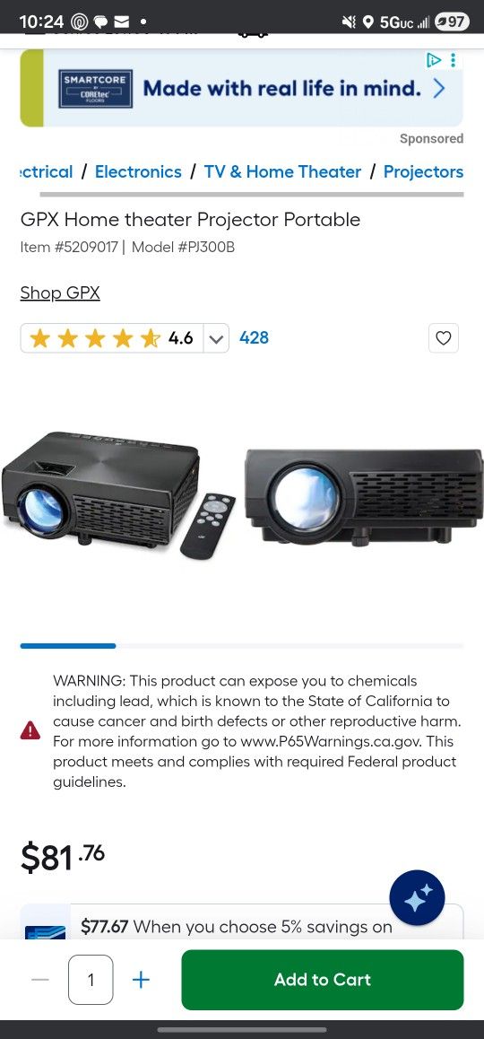 GPX Mini Projector