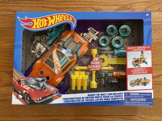 Hot Wheels Ready-to-Race Car Builder Set Night Shifter, 29-Pieces