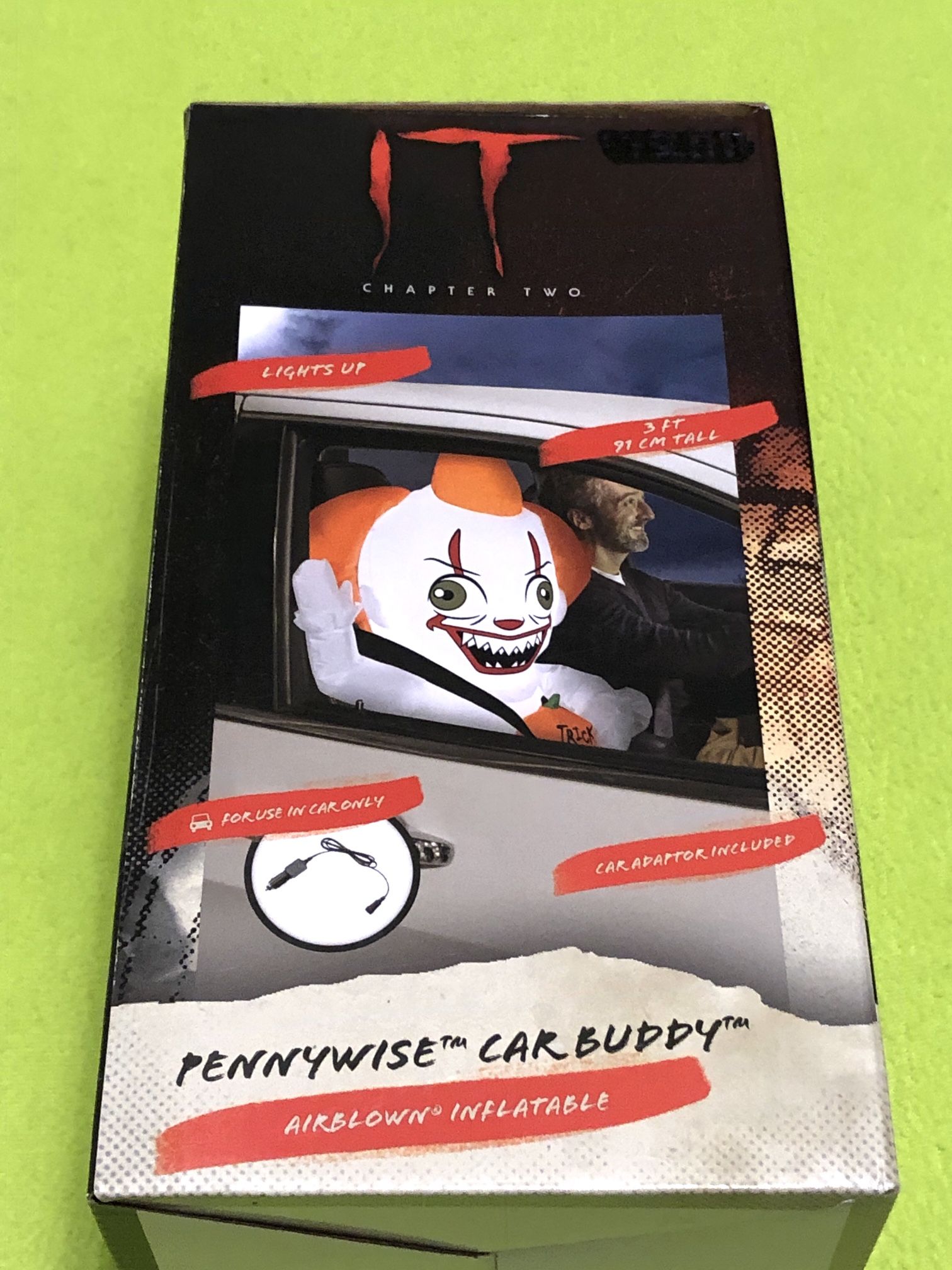 IT Pennywise Lights Up Car Buddy Airblown Inflatable Carpool Clown Halloween