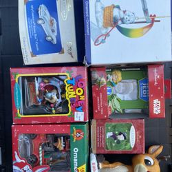 Christmas Ornaments And Rudolph Bobble head