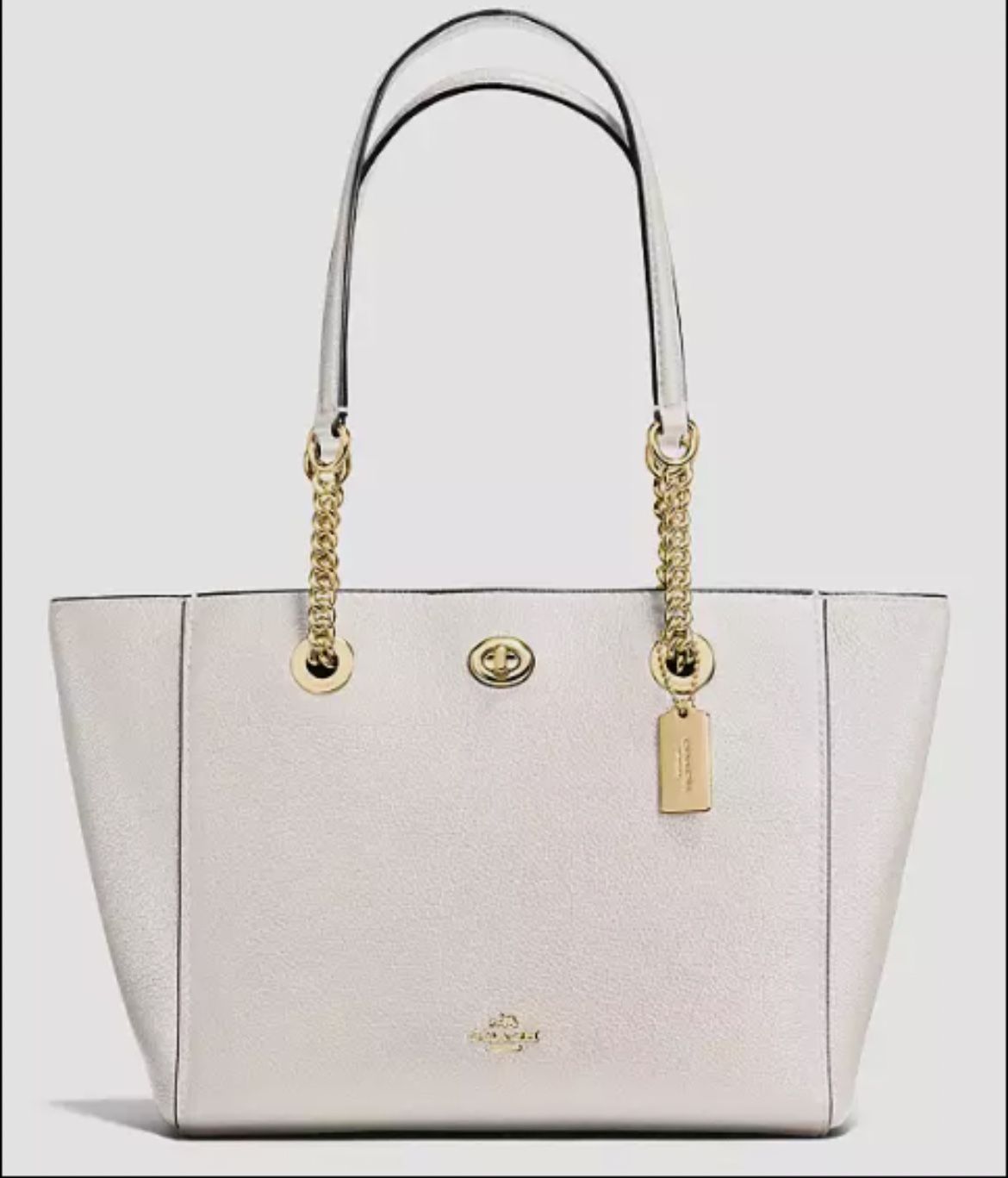Coach Turnlock Chain Tote