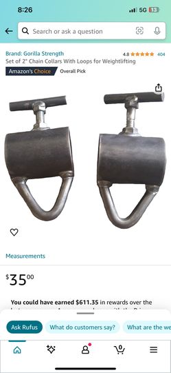 Olympic Barbell Clamps With Chain Attachment 