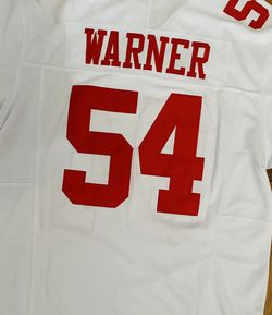 Warner White Men 49ners Jersey