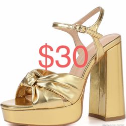 Eteridrey Bow Platform High Heels for Women Chunky Square Open Toe Heeled Sandals Sexy Ankle Strap Dress Pumps Wedding Party Prom Shoes