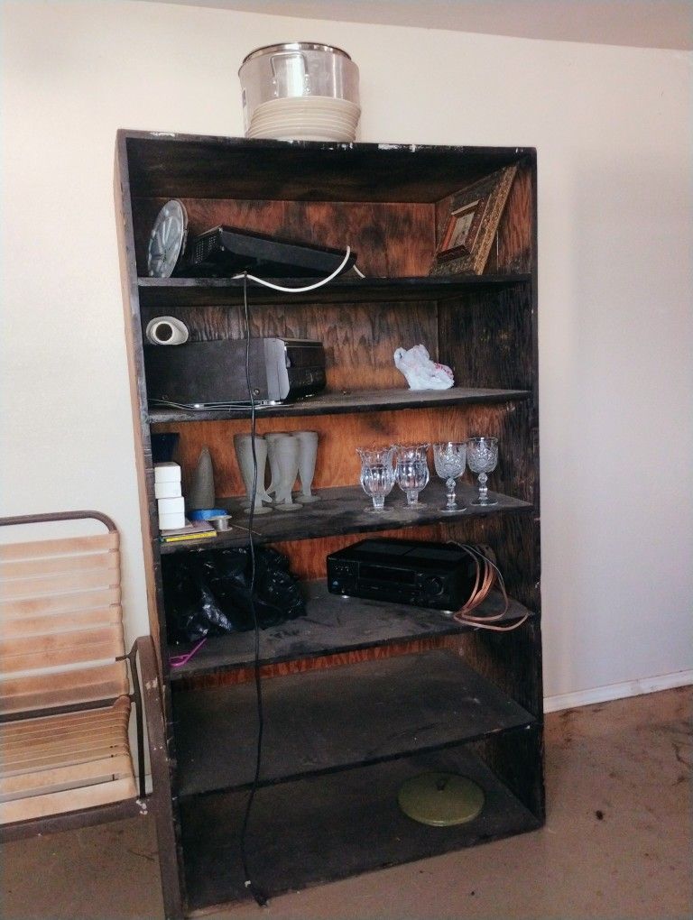 Tall Solid Wood Shelf