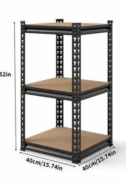 New in box 3-Tier Heavy Duty Storage Shelf, Adjustable Metal Shelving Unit with MDF Board, Boltless Tool-Free Assembly Utility Rack for Kitchen, Pantr