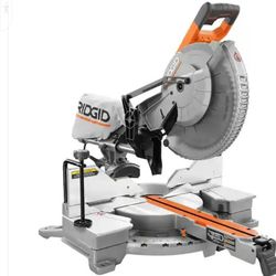 Selling a nearly New Ridgid 12 in. sliding, Dual Bevel compound miter saw... 