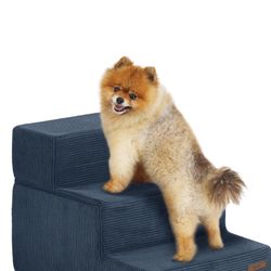 Dog Stairs for Small Dogs - Pet Stairs for Beds and Couch, Folding Pet Steps with CertiPUR-US Certified Foam for Cat and Doggy, Non-Slip Bottom Dog St