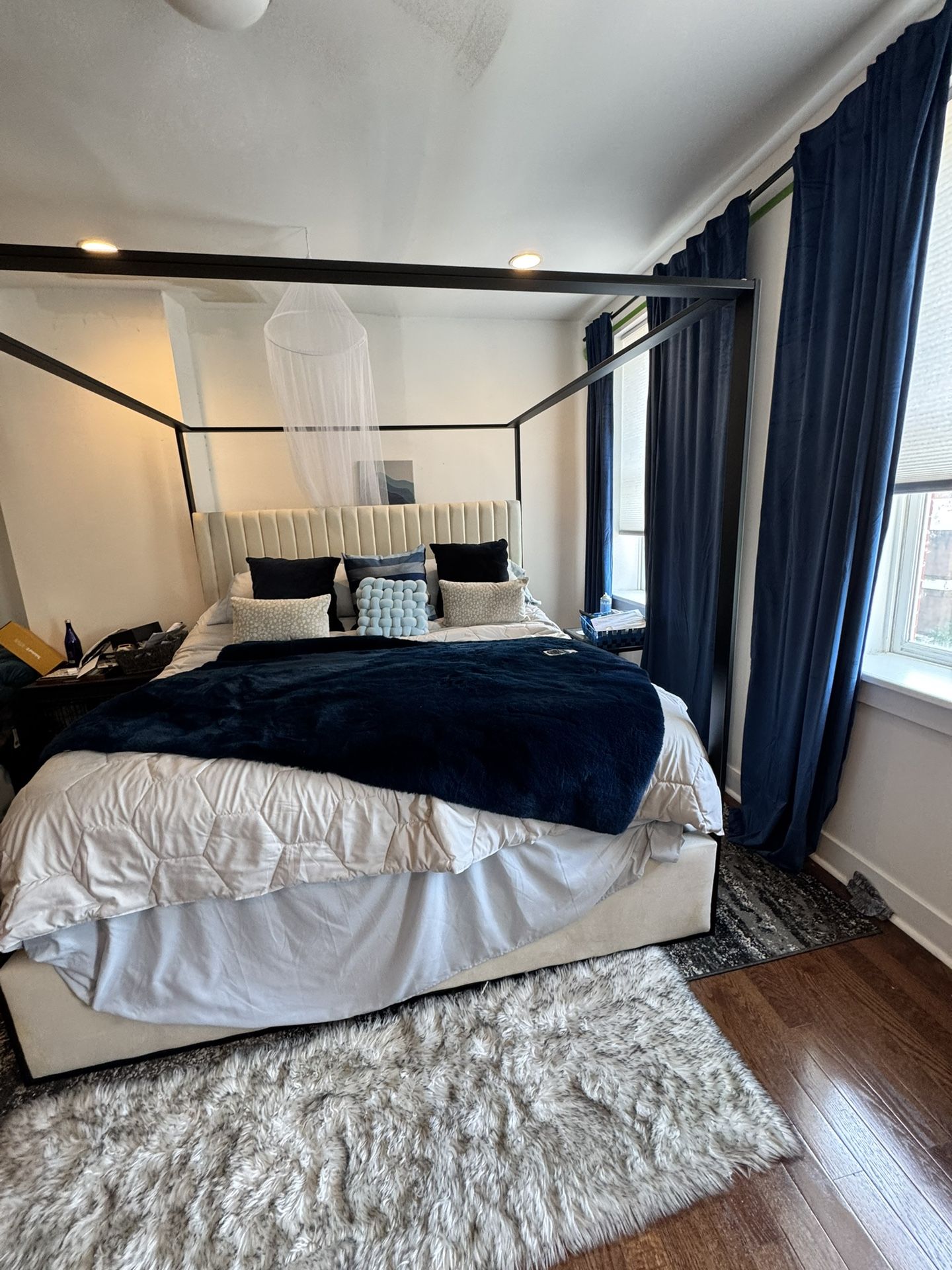 King Canopy Bed With Adjustable Bed