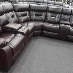 New Power Recliner Sectional Couch! Free Delivery 🚚! Financing Available! 