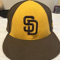 Padres Fitted Baseball Hats 7 3/8 