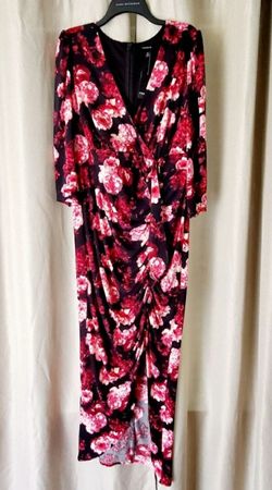 Torrid V Neck Maxi Dress Studio Knit Floral Black