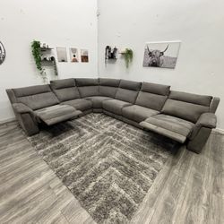 Gray Sectional Couch Recliner - Free Delivery 