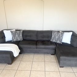 Gray Double Chaise Sectional-Like New-FREE DELIVERY 🚚 