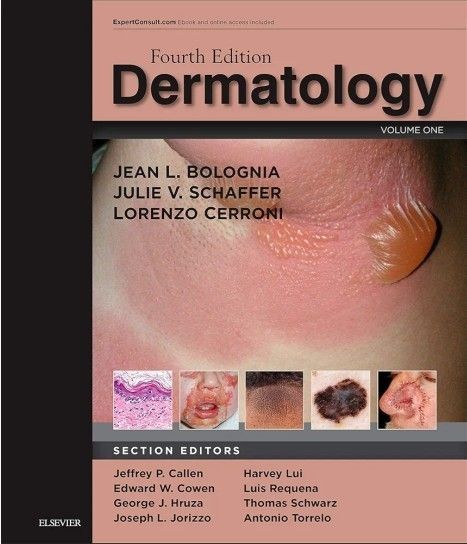 Dermatology, 4th Edition. Volume 1&2. By Bolognia, Schaefer & Cerroni.