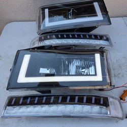 03-14 Chevrolet Express Gmc Savana 03-23 Express Savana 2500 And 3500 LED DRL Headlights Luces Micas Calaveras Faros Faroles Focos Headlamps Chevy 