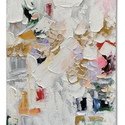Art Hand-Painted Abstract With Thick Texture 