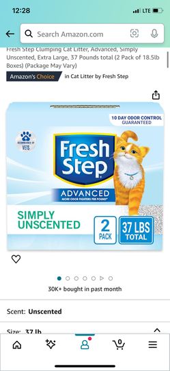 Fresh Step Unscented Cat Litter (37lbs)