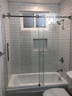 Shower door. Glass