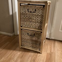 Wicker Rattan Boho Storage Drawers