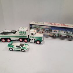 1991 Hess Toy Truck & Racer Car ~ Transporters, Friction Racer ~ Lights Work