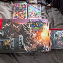 Nintendo Switch Monster Hunter Rise Edition w/Controller and games