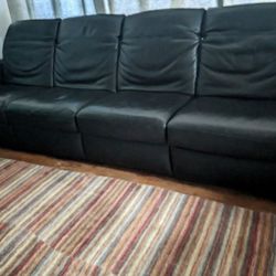 Price reduced! Ikea "Torekov" couch (black leather)