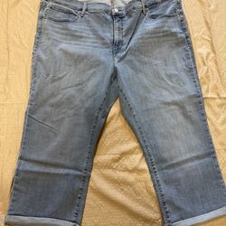 Levi's 311 Women's Plus Size 24W Shaping Skinny Capris Light Wash New No Tags