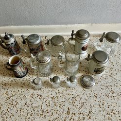 Vintage beer stein lot