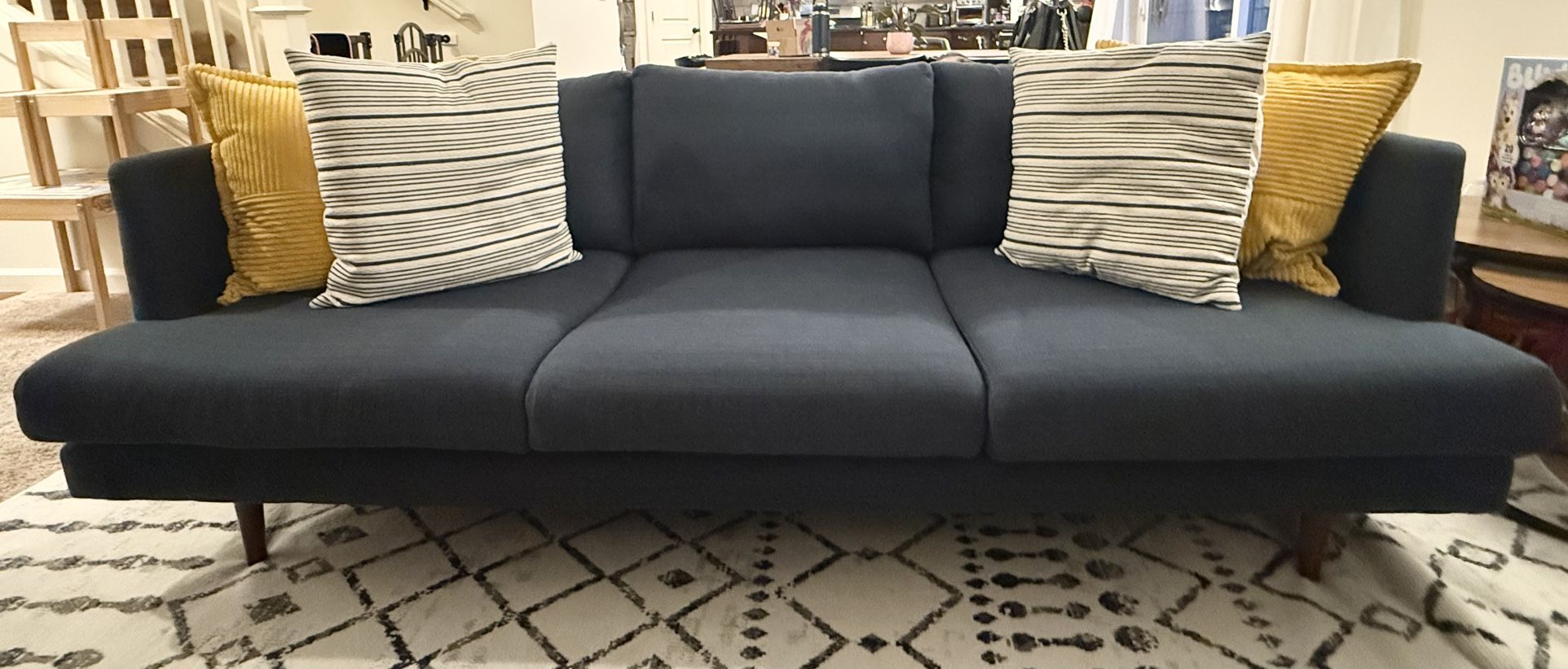 Mid Century Sofa-Blue 