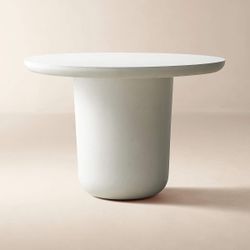 CB2 Lola 45" Round Ivory Concrete Dining Table - Crate & Barrel