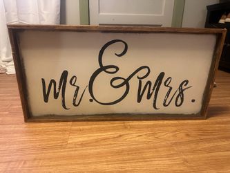 Mr. & Mrs. Wood Wedding Sign – 30" x 15"