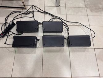 Lot of 5 Black Surge Protector Power Strips