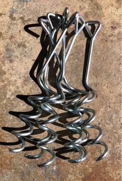 Spiral Ground Anchors Steel Tie-Down Stakes (Set of 6)
