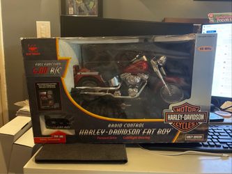 HARLEY DAVIDSON Fatboy Red Motorcycle Radio Control 6.0V 2003 No. 61431 Vintage