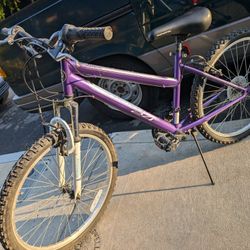 Girl's Mountain Bike 24" Bicycle Roadmaster Purple Rides Great 18 Speed Girls