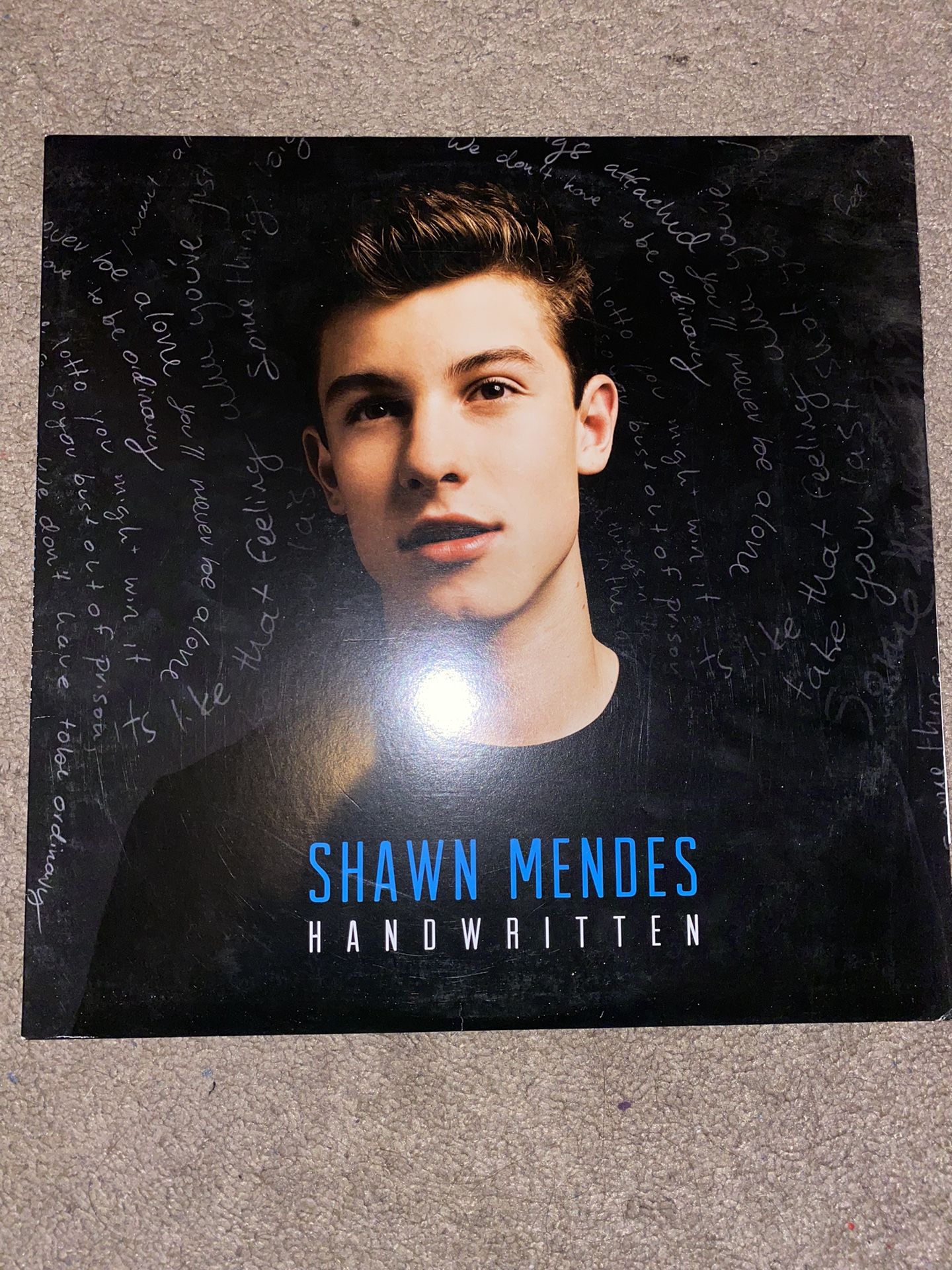 Shawn Mendes Handwritten Vinyl Record