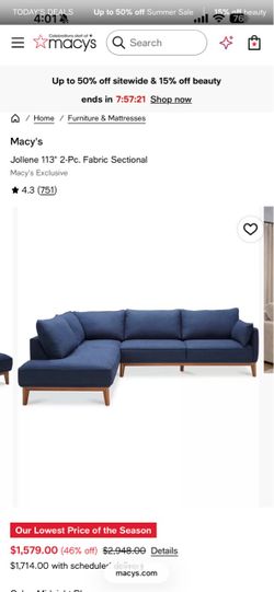 Macys Jollene sectional